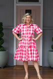 Melody Dress Pink & White Gingham