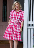 Melody Dress Pink & White Gingham