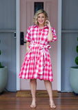 Melody Dress Pink & White Gingham