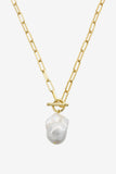Juliette Gold Pearl Necklace