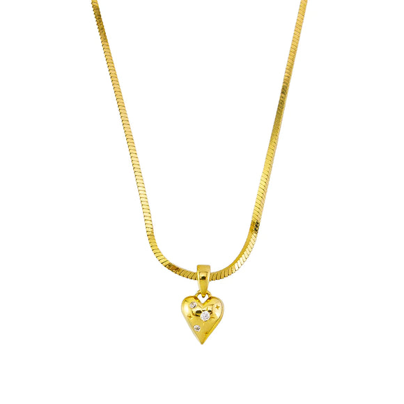 Daphne Heart Necklace Gold