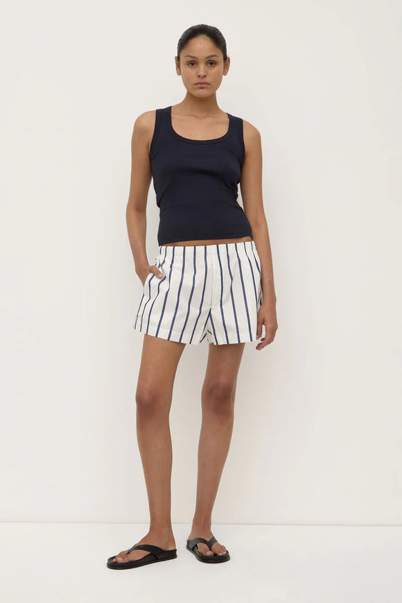 Nara Stripe Short White/True Navy