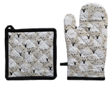 Oven Glove & Pot Holder Set Grey Sheep