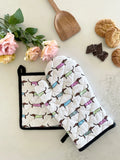 Oven Glove & Pot Holder Set Sausage Dogs