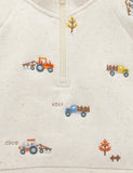 Embroidered Windcheater Farm Vehicles Broderie