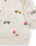 Embroidered Windcheater Farm Vehicles Broderie