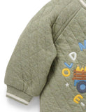 Quilted Windcheater Olive Melange