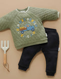 Quilted Windcheater Olive Melange