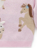 Animal Crackers Jumper Primrose Jacquard