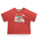 Christmas Postal Van Tee Red