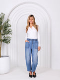 Leo Barrel Jeans  Blue Denim