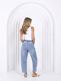 Leo Barrel Jeans Light Blue Denim