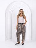 Leo Barrel Jeans Leopard