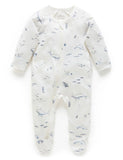 Zip Growsuit Vanilla Nautical