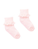 Kids Lace Sock Pale Pink