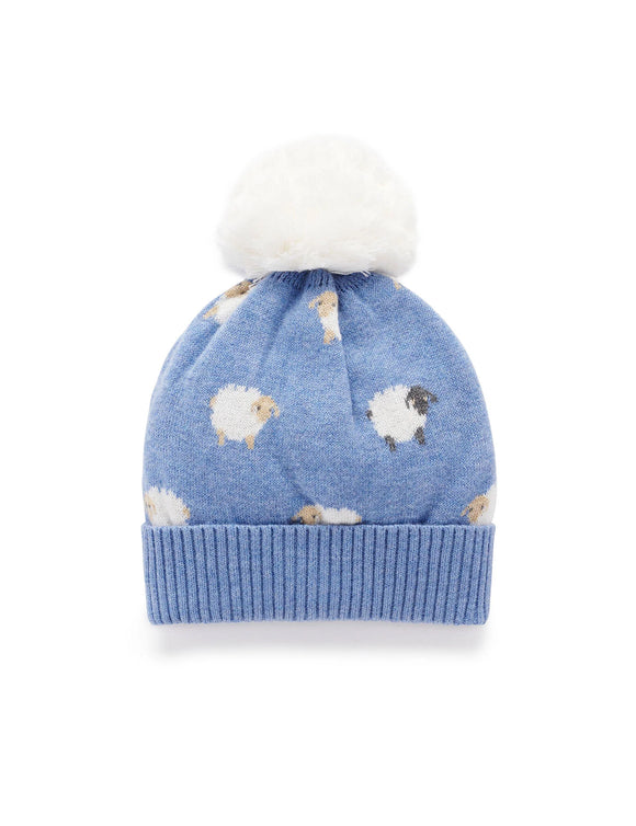 On The Farm Beanie Sheep Jacquuard