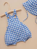 Linen Blend Overall Nile Gingham