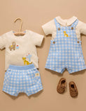 Gingham Overall Set Carribean Gingham