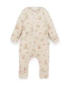 Bunny Printed Zip Growsuit