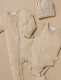 Australian Merino Growsuit Oatmeal Melange