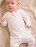 2Pk Zip Growsuit Pale Pink Bear