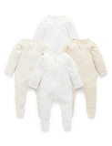 4Pk Zip Growsuit Vanilla Bear