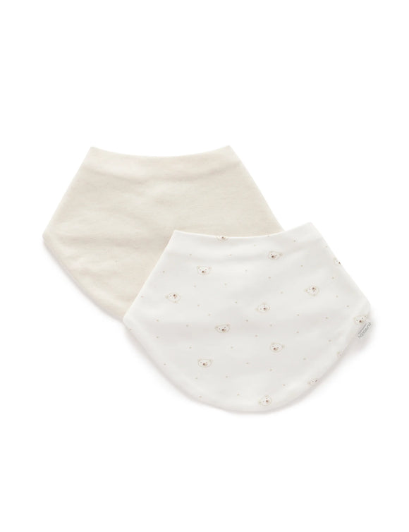 2Pk Essentials Dribble Bib Vanilla Nautical