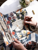 Heirloom Recipe Book Blue Stripe