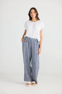 Souk Pant Navy Fleck