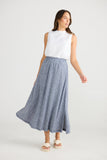 Sicily Skirt Navy Fleck