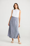 Sicily Skirt Navy Fleck