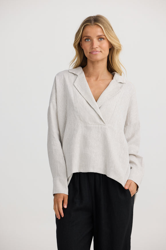 Peru Blouse Natural Linen