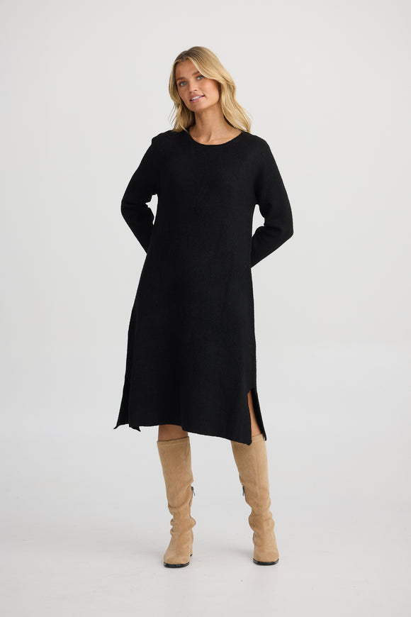 Camilla Knit Dress Black Lazy Sunday Lifestyle Camilla Knit Dress Black Lazy Sunday Lifestyle