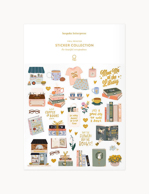 Book Lovers Sticker Sheet