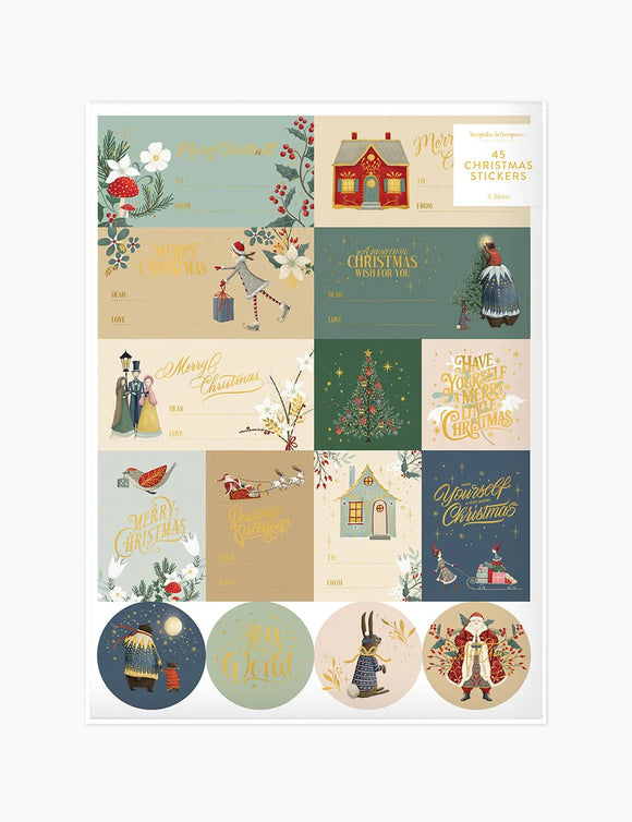 The Christmas Village Sticker Pack- 45 Stickers