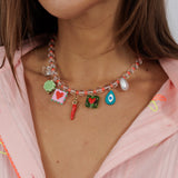 Beaded Charm Necklace Annie