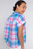 Carnivale Plaid Short Sleeve Linen Shirt