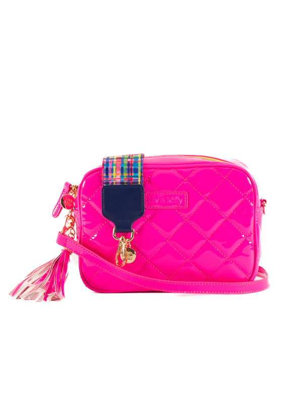 Sally Bag Neon Patent Pink