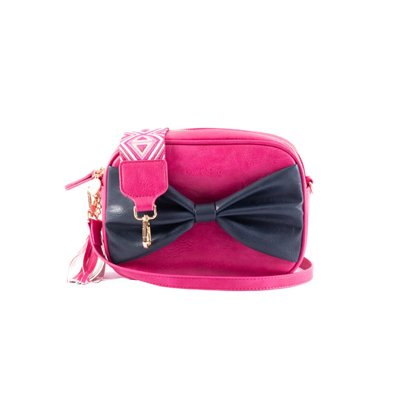 Sally Bow Pink/ Navy