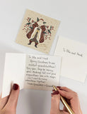 Santa Claus with Holly Small Christmas Card