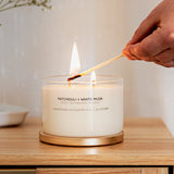 Gold Lid Candle Bowls Patchouli & White Musk
