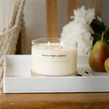 Gold Lid Candle Bowls English Pear and Freesia