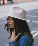 Calliope Wool Fedora in Beige