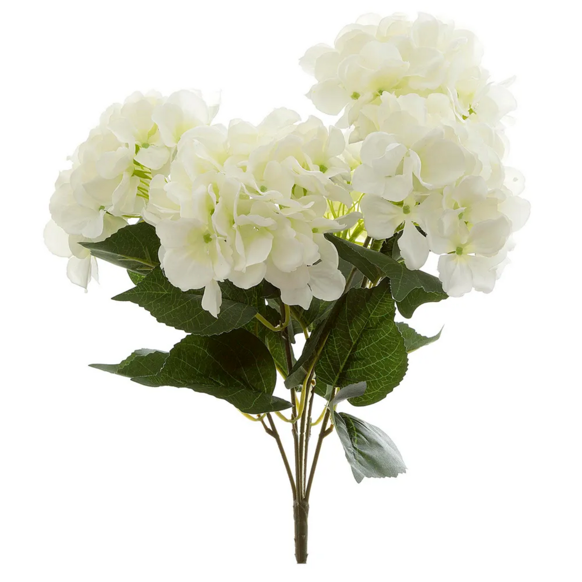 Hydrangea Bundle with Leaves 55cm White – Lazy Sunday Lifestyle