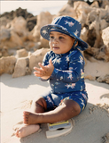 Printed L/S Sunsuit Submarine Print