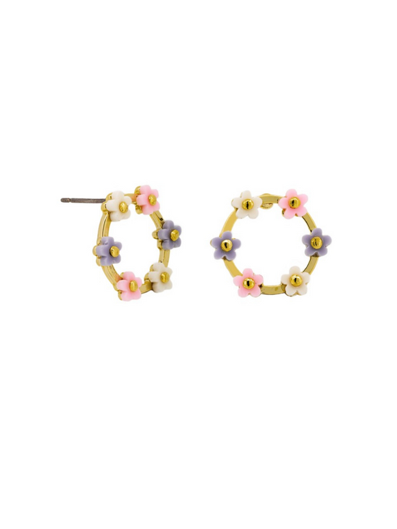 Pastel Daisy Hoola Earrings