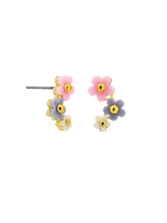 Pastel Trio Daisy Earrings