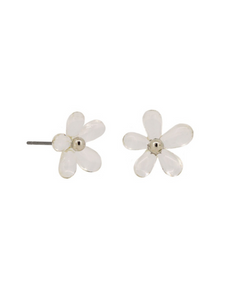 Clear Gail Daisy Earrings