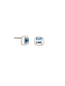 White And Blue Crystal Sonia Studs