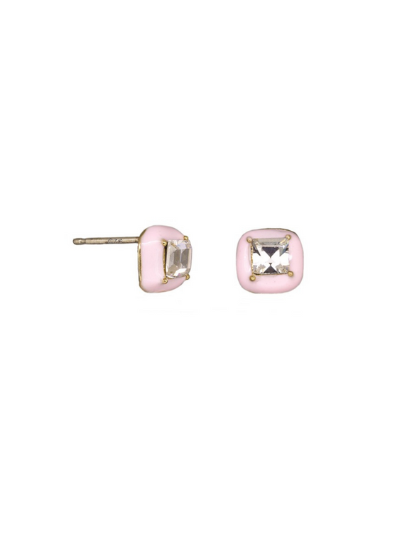 Pink And Crystal Sonia Studs